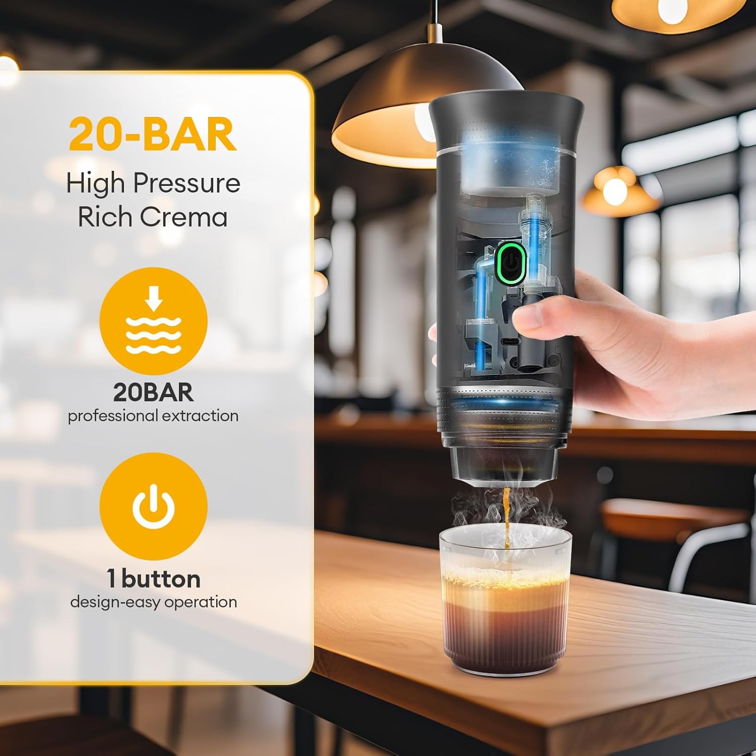 NomadBrew™ - Cafetera Espresso Portátil